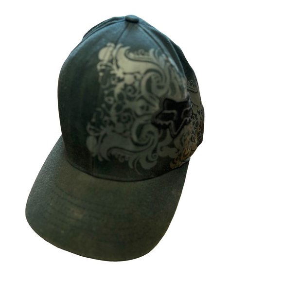 Fox Racing Hat Mens S/M Black Flex - Picture 1 of 5